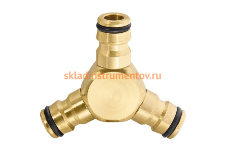 Тройник штуцерный латунный для шланга 1/2" PALISAD 66568