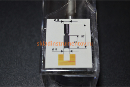 Фреза пазовая прямая (8x25 мм; хвостовик 8 мм) по ДСП Энкор 28009