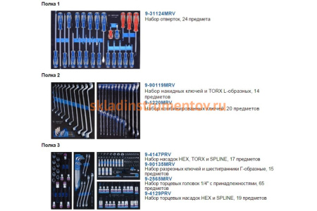 Набор инструментов в красной тележке (235 предметов) KING TONY 934A-235MRV