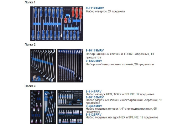 Набор инструментов в красной тележке (235 предметов) KING TONY 934A-235MRV