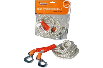Буксировочный трос (канат, 3 т, 4 м, 2 крюка) Airline ACA-01