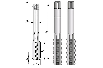 Набор метчиков из 2-х шт. MF16 шаг 1.5мм, мелкая резьба Bucovice Tools 110161
