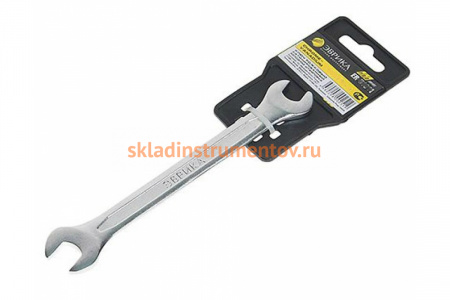 Рожковый ключ 14x17мм Chrome vanadium на держателе ЭВРИКА ER-51417