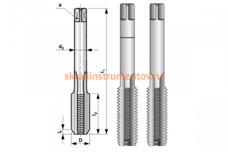Метчик, трубная резьба HSS G3/8 дюйма, комплект из 2-х шт Bucovice Tools 142380