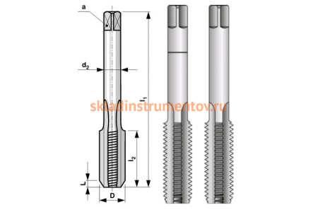 Набор метчиков из 2-х шт. MF16 шаг 1.0мм, мелкая резьба Bucovice Tools 110162