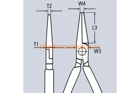 Плоские круглогубцы с режущими кромками со страховочным креплением 160 мм KNIPEX KN-2506160TBK