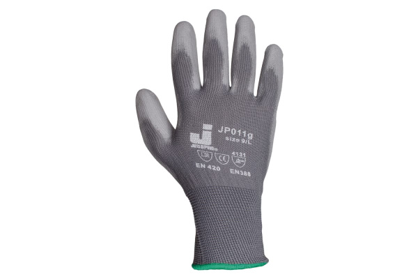Защитные перчатки с полиуретановым покрытием Jeta Safety 12 пар JP011g-S Защитные перчатки с полиуретановым покрытием Jeta Safety 12 пар JP011g-S