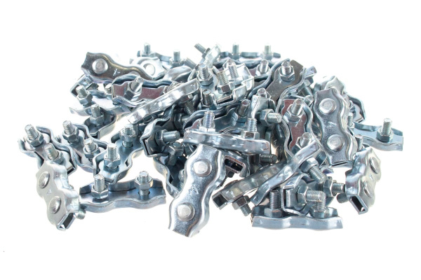 Зажим троса двойной, оцинкованный (50 шт; 4 мм; ТФ5) Зубр 4-304445-04 Зажим троса двойной, оцинкованный (50 шт; 4 мм; ТФ5) Зубр 4-304445-04