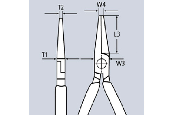 Плоские круглогубцы с режущими кромками со страховочным креплением 160 мм KNIPEX KN-2506160TBK