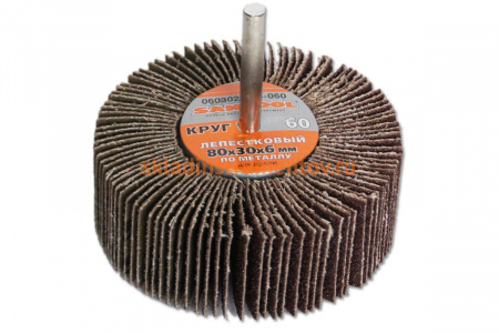 Круг лепестковый по металлу для дрели 80x30x6 мм, P60 SANTOOL 060302-003-060