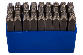 Набор ударных клейм (5 мм, буквы-латиница, 27 предметов) KING TONY 11427SQ05