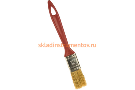 Плоская кисть STAYER UNIVERSAL-MASTER натуральная щетина, пластмассовая ручка, 25мм 0107-25_z01