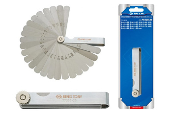 Набор щупов для проверки зазоров (0.04-1 мм, 25 предметов) KING TONY 77335-25