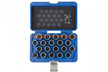 Набор насадок для монтажа/демонтажа секреток колес VW 20 предметов KING TONY 9BW0120