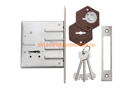 Врезной сувальдный замок СИБРТЕХ ЗВ-3 91668