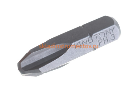 Вставка бита торцевая 1/4", Phillips, PH3, L = 25 мм KING TONY 102503P