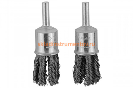 Набор щеток «ЭКСПЕРТ» 2 шт. для дрели (28 мм; закаленная стальная проволока 0,35 мм) Зубр 35227-28-H2_z01
