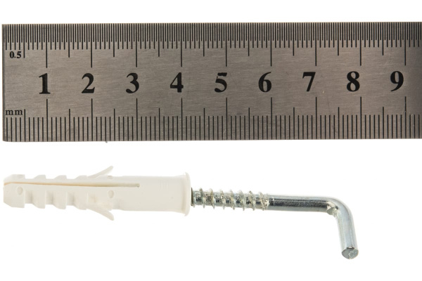 Распорный дюбель Зубр МАСТЕР тип ЕВРО с шурупом-крюком, 8х40 / 5х57 мм, 6 шт 30676-08-40