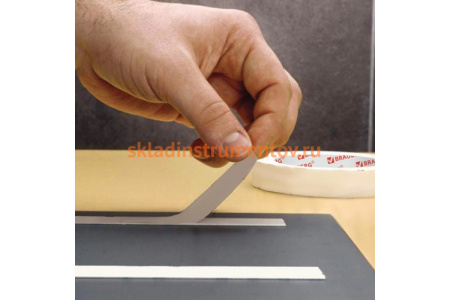 Клейкая двухсторонняя лента BRAUBERG 19 мм х 3,5 м, на вспененной основе, 1 мм, прочная 228326