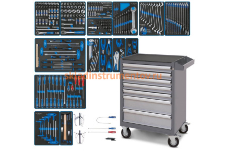 Набор инструментов KING TONY "BOARD" в серой тележке, 325 предметов 934-325AMG