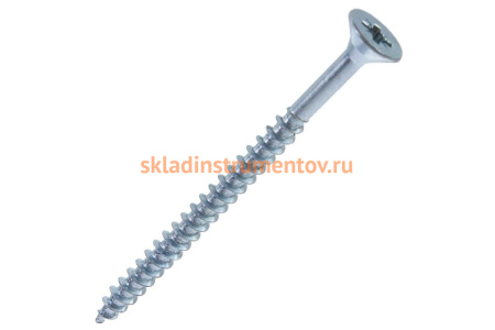 Универсальные шурупы для дерева Зубр ДСП, ДВП, оцинкованные, PZ, 6,0x90 мм, ТФ7, 10 шт 4-300377-60-090