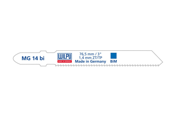 Пилка по металлу MG 14 bi (5 шт; 76.5х7.8х1 мм; 55 мм; 18 TPI; BiM) WILPU 258100005