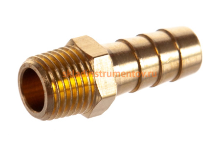 Штуцер пневматический (1/4"M - елочка 10 мм) ЭВРИКА ER-MH04/06