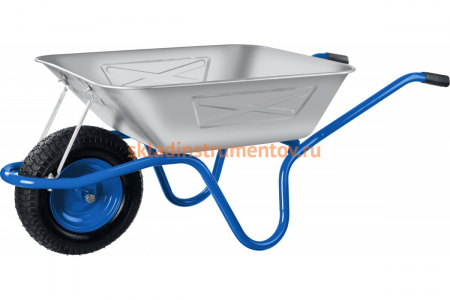 Тачка с широким пневматическим колесом Зубр ПТ-250 250 кг 39907