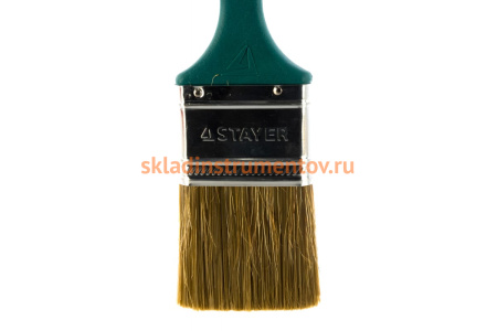 Плоская кисть STAYER Lasur Euro смешанная натуральная и искусственная щетина пластмассовая ручка 50 мм 01081-50