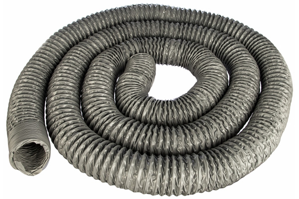 Серый универсальный шланг ПВХ длиной 10м, d 100мм, стенка 0,3мм JET PVP300.100.10