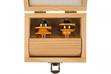 Набор фрез комбинированных рамочных (2 шт; 41.3х23 мм; R 12 мм; хвостовик 12 мм) по дереву Энкор 10590