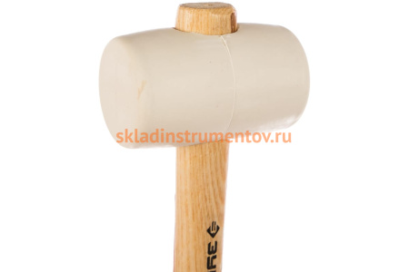 Резиновая белая киянка с деревянной ручкой 230г Зубр МАСТЕР 20511-230_z01