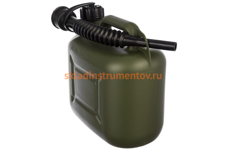 Канистра для ГСМ вертикальная, 5 л пластиковая, усиленная STELS 53124