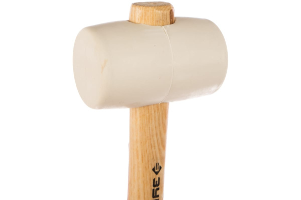 Резиновая белая киянка с деревянной ручкой 230г Зубр МАСТЕР 20511-230_z01