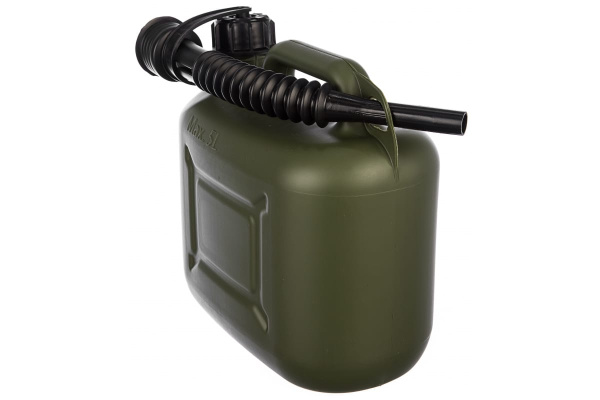 Канистра для ГСМ вертикальная, 5 л пластиковая, усиленная STELS 53124