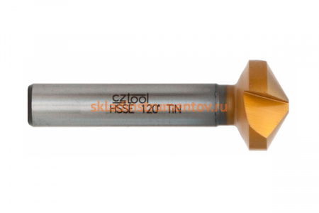 Зенковка (25х10х61 мм; Z3; 120°; HSSE-TiN) Bucovice Tools 891250