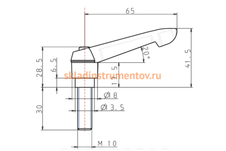 Зажимной рычаг KIPP K0269.2101X30