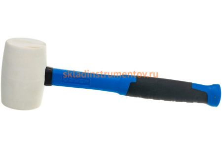 Киянка с фибергласовой ручкой ЗУБР ПРОФЕССИОНАЛ резиновая белая, 450г 20531-450_z02
