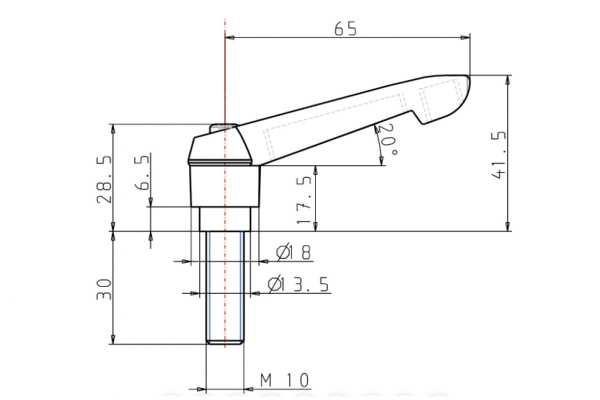 Зажимной рычаг KIPP K0269.2101X30
