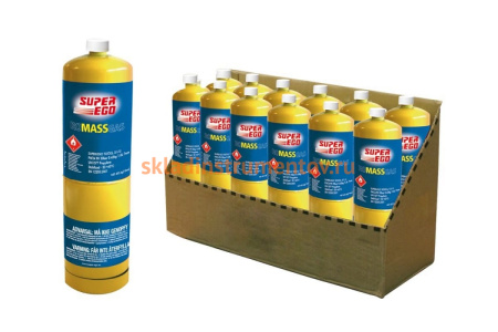 Газовый баллончик MAPP, 1 л, резьба US 1" SUPER-EGO SEH024600 Газовый баллончик MAPP, 1 л, резьба US 1" SUPER-EGO SEH024600