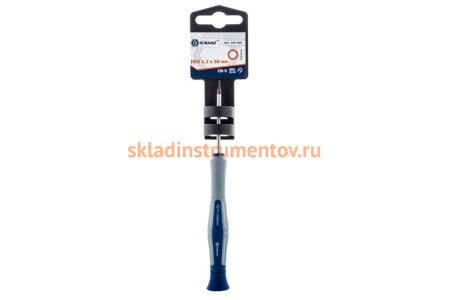Отвертка для точных работ HEX 1.2 х 50 мм CR-V,подвес КОБАЛЬТ Ultra Grip 245-398