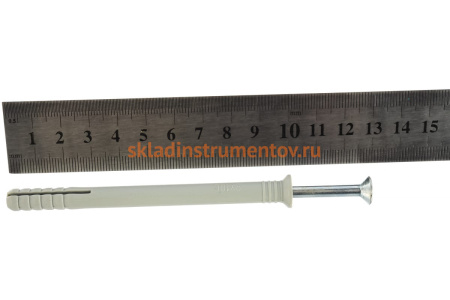 Дюбель-гвоздь полипропиленовый с потайным бортиком 50 шт. (8х100 мм; ТФ5) Зубр 4-301345-08-100