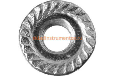 Шестигранная гайка с фланцем Зубр DIN 6923 класс прочности 8, оцинкованная, M6, ТФ0, 7200 шт. 4-303630-06