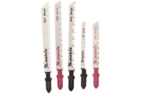 Набор полотен для электролобзика универсальный 5 шт. MATRIX 78251