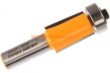 Фреза кромочная прямая (19х25.6 мм; хвостовик 12 мм) по дереву Энкор 10528