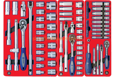 Набор инструментов ЛИДЕР в красной тележке, 270 предметов МАСТАК 52-270R
