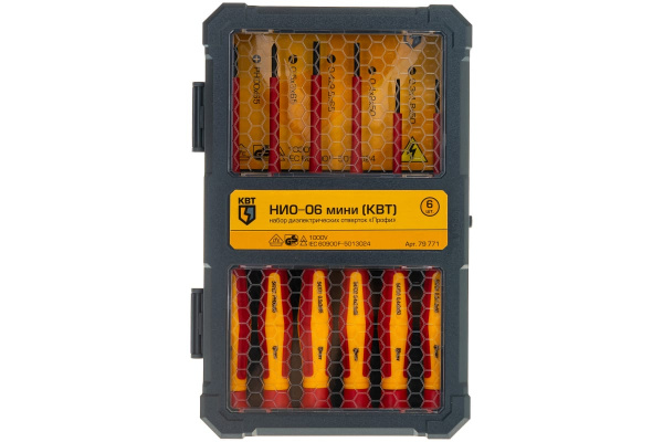 Набор диэлектрических отверток КВТ Профи НИО-06 мини 79771