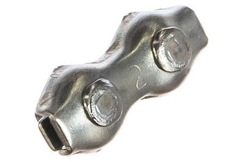 Зажим троса двойной, оцинкованный (100 шт; 2 мм; ТФ5) Зубр 4-304445-02