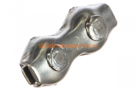 Зажим троса двойной, оцинкованный (100 шт; 2 мм; ТФ5) Зубр 4-304445-02