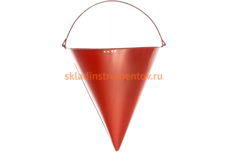 Конусное пожарное металлическое ведро, красное СПЕЦ ОГН-ВЕД001